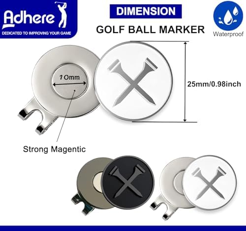 Adhere Golf Ball Markers with Strong Magnetic Hat Clip - Image 2