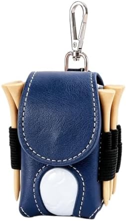 WCRAZYE Leather Golf Ball Bag Pouch by WCRAZYE