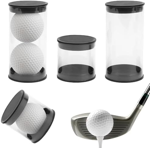 4 Pack Clear Tube Golf Ball Storage Case, 2 Sizes Golf Barrel Clear Tubes by Unknown