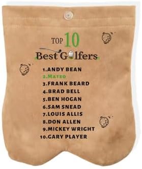 Personalized Golf Ball Bag, Custom Cartoon Character & Name on Golf Shag Bag by calliemoment