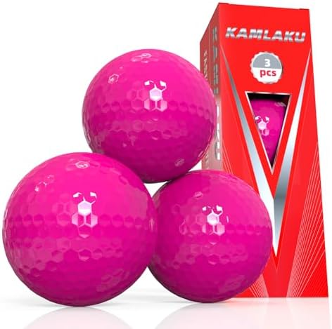 Colored Golf Balls, High Visibility Easy to Find, Blank No Logo by Kamlaku