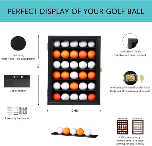 KCRasan 30 Golf Ball Display Case Lockable - Image 2
