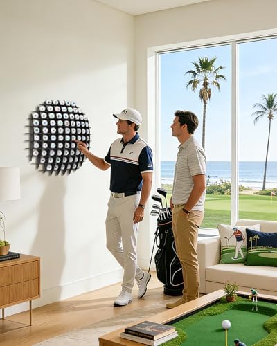 Wall Mount Golf Ball Display Case Golf Ball Display Rack Holds 78 Balls - Image 5