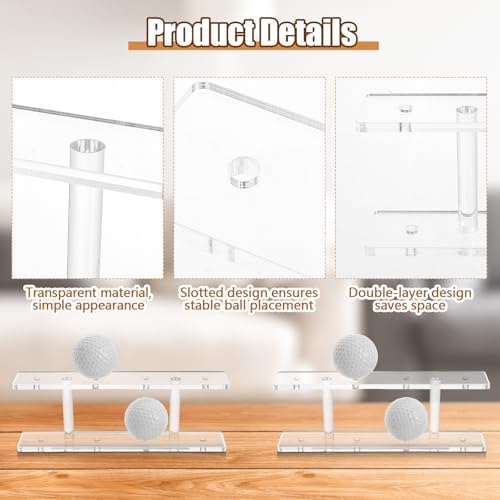 Silipull 1 Pc Golf Ball Display Rack 8 Balls Clear Acrylic Golf Case Holder - Image 3