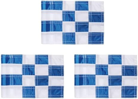 AZCOVER 3 Pack Checkered Golf Flag 8x6 Inch by AZCOVERFLAGS