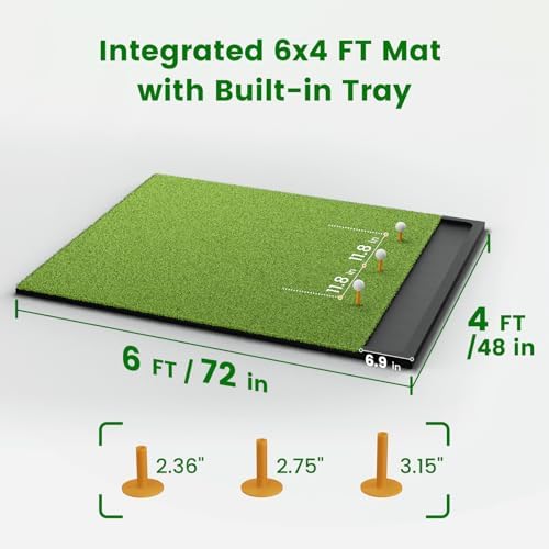 Golf Hitting Mat with Ball Tray - Image 5