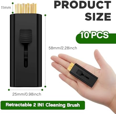 Bokon 10 Pcs Retractable Golf Club Brush Cleaner Brush Groove - Image 3