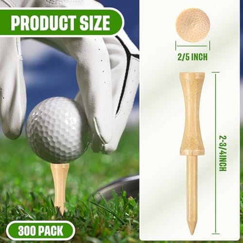 Mudder 300 Pack Step Down Golf Tees Wooden 2-3/4 Inch Bulk - Image 2