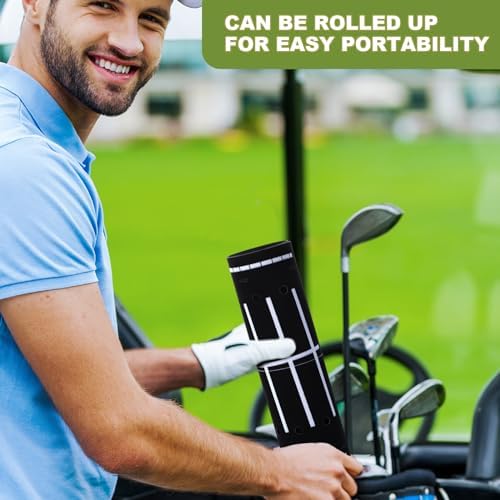 Silipull Golf Putting Mat Indoor 30x8.27 Inch Alignment Track - Image 5