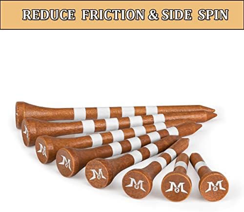 MAZEL Natural Wood/Bamboo Golf Tees 2 3/4 Inch & 3 1/4 Inch, Pack 50 or 120 - Image 2