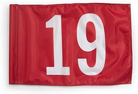 Vispronet Numbered Golf Flags for Putting Green – 20in x 14in Red & White Flag by Vispronet