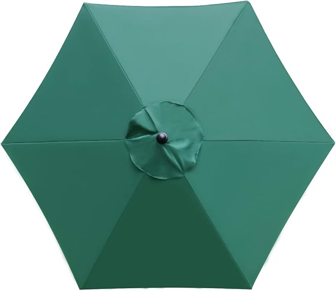 Sunnyglade 7.5' Patio Umbrella Outdoor Table Umbrella Tilt Crank Dark Green | - Image 3