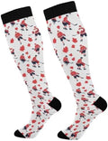 White Baseballs Stitching Compression Sock by Unknown