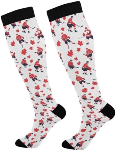 White Baseballs Stitching Compression Sock by Unknown