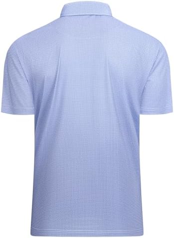 Alex Vando Mens Golf Shirt Moisture Wicking Classic Print Golf Shirts - Image 2