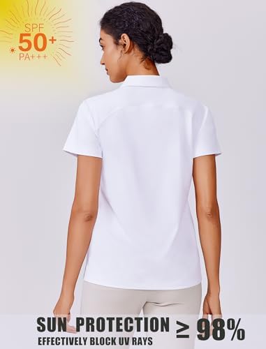 PINSPARK Women's Golf Shirt UPF 50+ Polo Shirts Short Sleeve Tennis Tops - Image 5