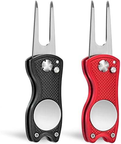 Mile High Life Golf Divot Repair Tool, All Metal Foldable Divot Tool by MileHighLife