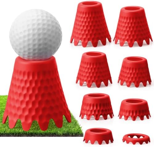 Foilswirl Golf Simulator Tees, 8 Fixed Heights Indoor Golf Mat Tees by Foilswirl