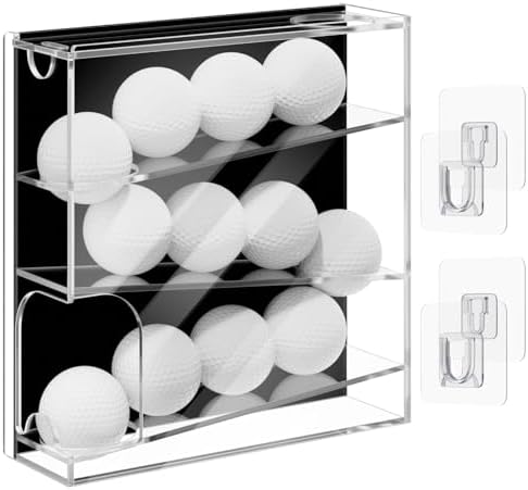 Golf Ball Display Case for 12 Balls, Automatic Rolling Golf Ball Dispenser by Unknown