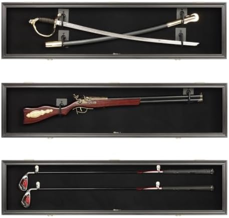 DisplayGifts 43" Long Golf Club Display Case Cabinet Rack Ball Putter Driver by Display+Accessories