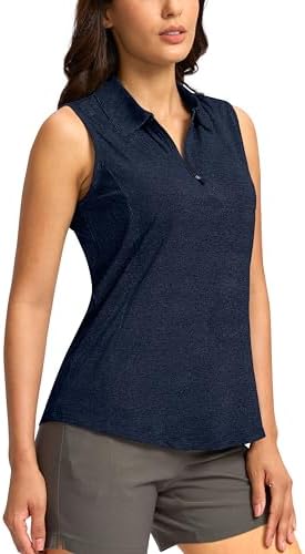 G Gradual Women's Golf Shirts Lightweight 1/4 Zip Collared Tank Top - Image 2