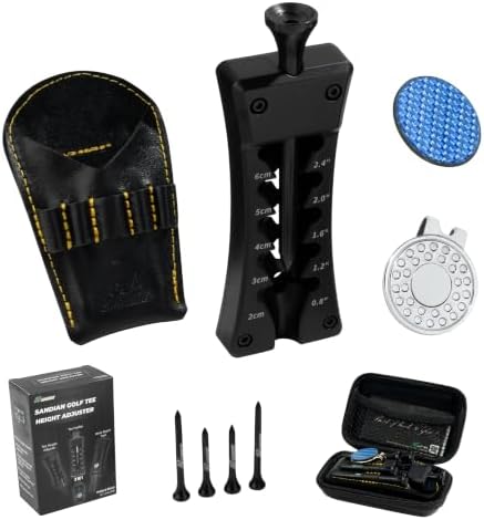 SANDIAN, All-in-1 Value Pak, Adjustable Golf Tee Height Setter by SANDIAN