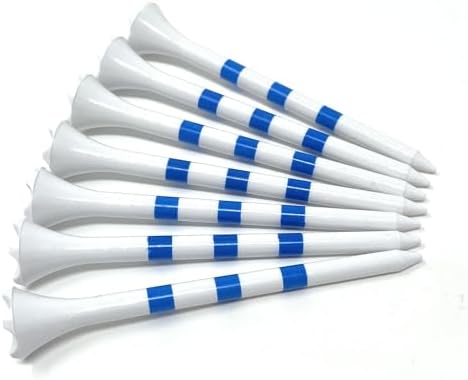 NorthPointe 3 ¼” Golf Tees Plastic – White/Blue Stripes - Image 6