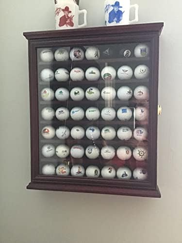 DisplayGifts 49 Golf Ball Display Case Cabinet Wall Rack Holder Frame - Image 6