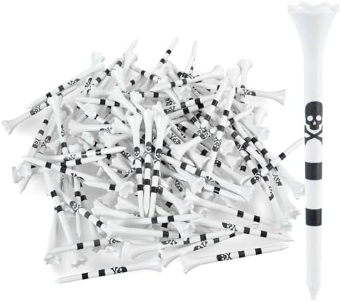NorthPointe Skull and Crossbones Golf Tees Plastic 3 1/4-100 Tees in Bulk by NorthPointeGolfTees