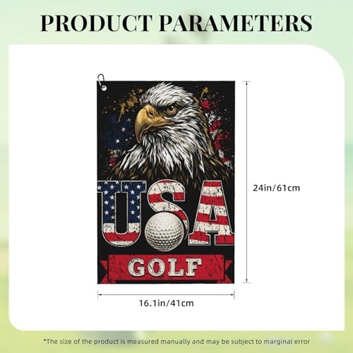 Bald Eagle Golf Towel Microfiber - Image 2