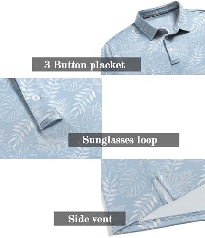 ZITY Men's Golf Shirts Short Sleeve Print Patterns Casual Collared Polo - Image 5