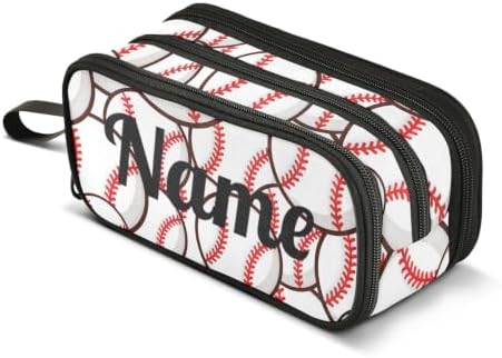 ZAZYXTJ Personalized Baseball Ball Pencil Case Large Capacity Pencil Pouch by ZAZYXTJ