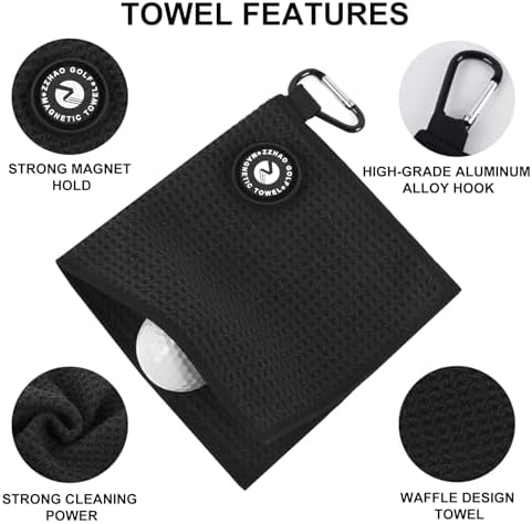 ZZHAO Magnetic Golf Towels, 5.5x5.5 in - Image 2