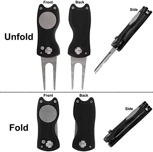 Golf Divot Repair Tool with Magnetic Ball Marker, Metal and Foldable Design - Image 6