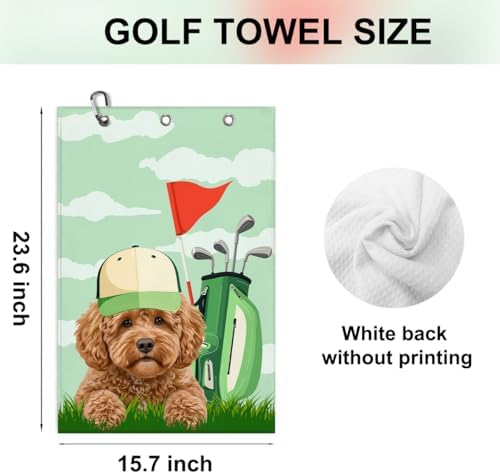 2 Pcs Poodle Golf Towel - Image 2