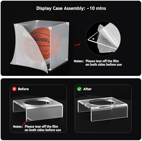 KOLIPI Basketball Display Case, 10.6x10.6x11.8 in - Image 4