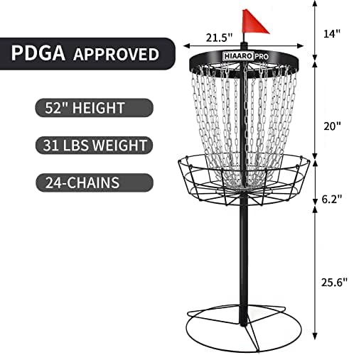 PDGA Approved HIAARO PRO Disc Golf Basket, Portable Disc Golf Target - Image 2