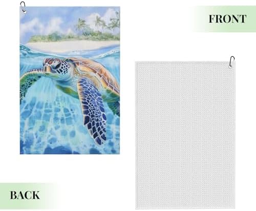 Sea Turtle Golf Towel Microfiber - Image 3