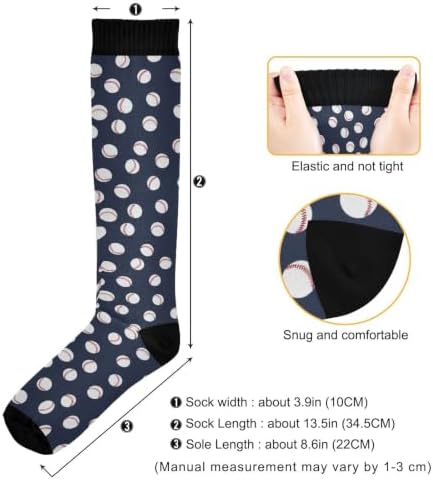 White Baseballs Stitching Compression Sock - Image 4