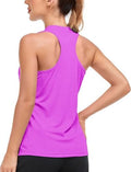 MoFiz Women's Golf Shirts Sleeveless Racerback Polo 1/4 Zip Collarless by MOFIZ