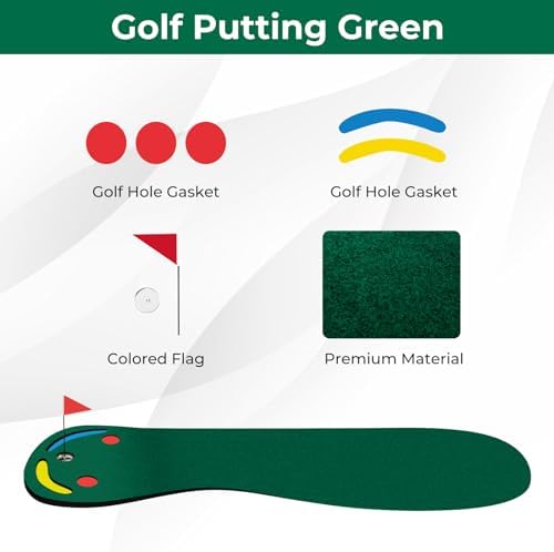 Tangkula 10 FT x 3 FT Golf Putting Green, Golf Putting Mat - Image 4