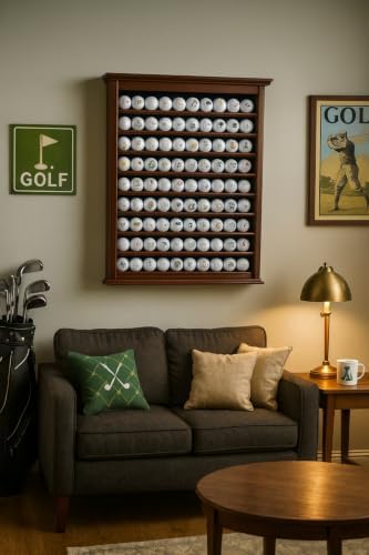 Golf Ball Display Case | Holds 100 Golf Balls | Handcrafted Solid Wood | Four - Image 2