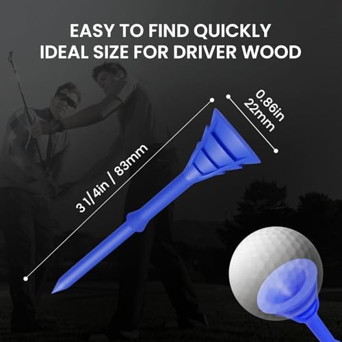 FINGER TEN Unbreakable Golf Tees Plastic 3 1/4 inch 50/100 Pack - Image 5