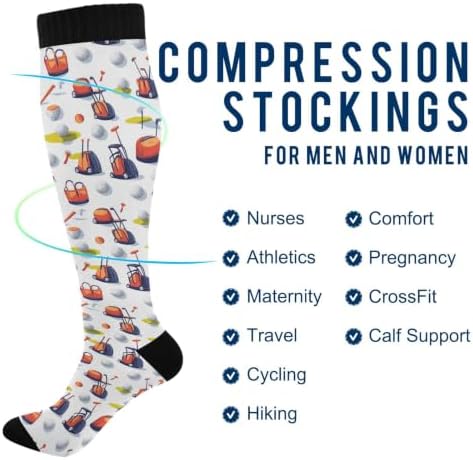 White Baseballs Stitching Compression Sock - Image 5