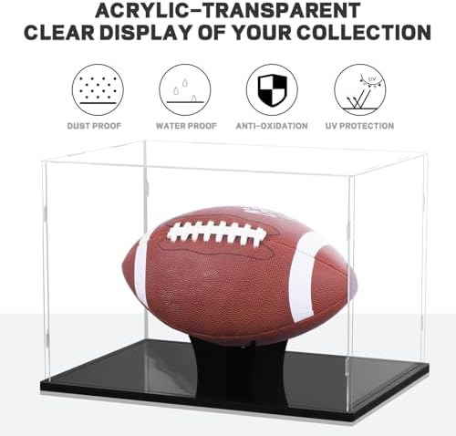 Football Display Case Full Size, Acrylic Clear Box - Image 5