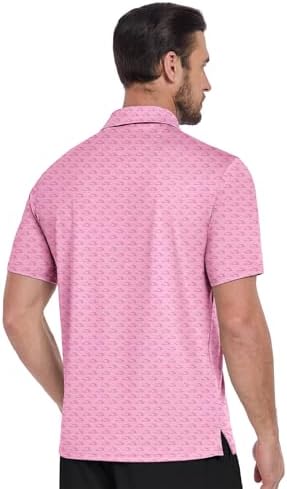 ZITY Men's Golf Shirts Short Sleeve Print Patterns Casual Collared Polo - Image 2