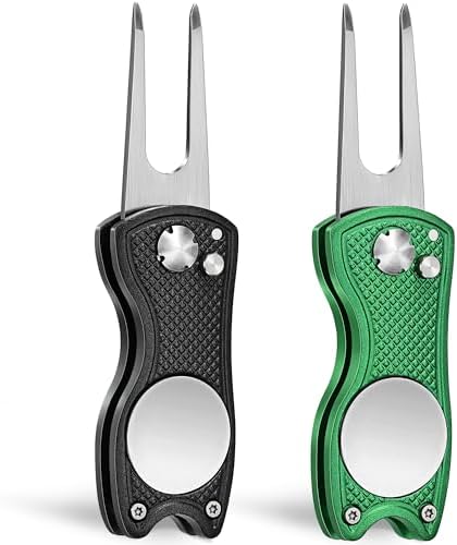 Mile High Life Golf Divot Repair Tool, All Metal Foldable Divot Tool by MileHighLife