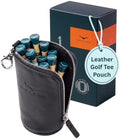 Leather Golf Tee Bag, Valuables Pouch by EAGLEASH