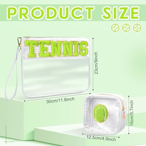 Hillban 2 Pcs Tennis Gift Makeup Cosmetic Bag Tennis Accessories - Image 2