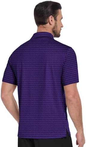 ZITY Men's Golf Shirts Short Sleeve Print Patterns Casual Collared Polo - Image 2
